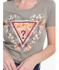 GUESS TRIANGLE FLOWERS T-shirt extensible avec imprim&eacute; feuille de sauge - T-shirt - 3