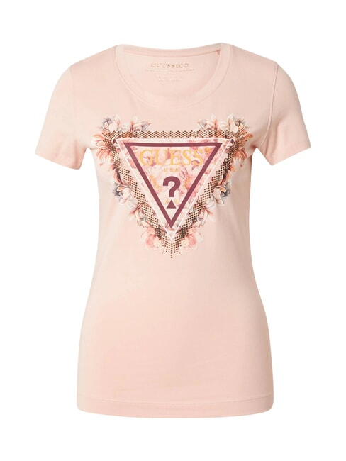 TRIANGLE FLOWERS T-shirt extensible avec imprim&eacute; sable p&acirc;le - T-shirt