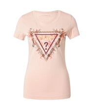 GUESS TRIANGLE FLOWERS T-shirt extensible avec imprim&eacute; sable p&acirc;le - T-shirt - 3