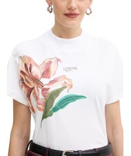 GUESS MOCK T-shirt en coton blanc pur - T-shirt - 3