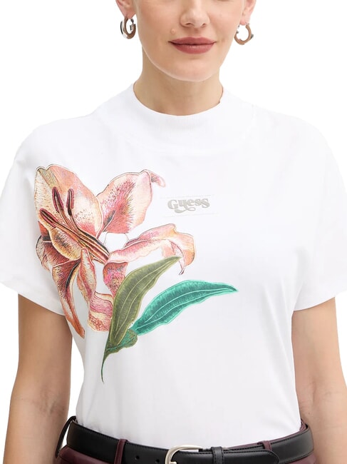 MOCK T-shirt en coton blanc pur - T-shirt