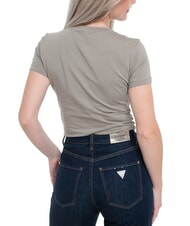 GUESS TRIANGLE FLOWERS T-shirt extensible avec imprim&eacute; feuille de sauge - T-shirt - 2