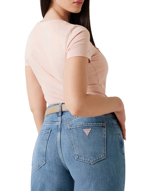 TRIANGLE FLOWERS T-shirt extensible avec imprim&eacute; sable p&acirc;le - T-shirt