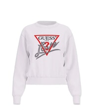 GUESS STUDDED LOVE Sweat-shirt ras du cou avec imprim&eacute; clout&eacute; - Sweat-shirts pour femmes