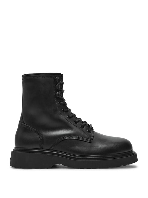 CK Bottines en cuir &agrave; lacets ck noir - Chaussures Homme