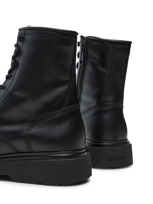 CK Bottines en cuir &agrave; lacets ck noir - Chaussures Homme