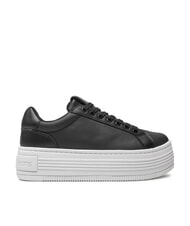 CALVIN KLEIN BOLD PLATF LOW Baskets en cuir noir - Chaussures Femme - 2