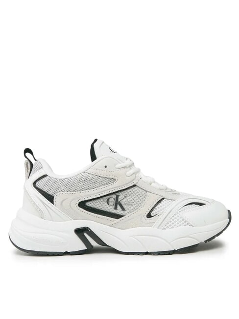 RETRO TENNIS Baskets en mesh et daim blanc - Chaussures Femme