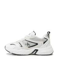 CALVIN KLEIN RETRO TENNIS Baskets en mesh et daim blanc - Chaussures Femme - 4