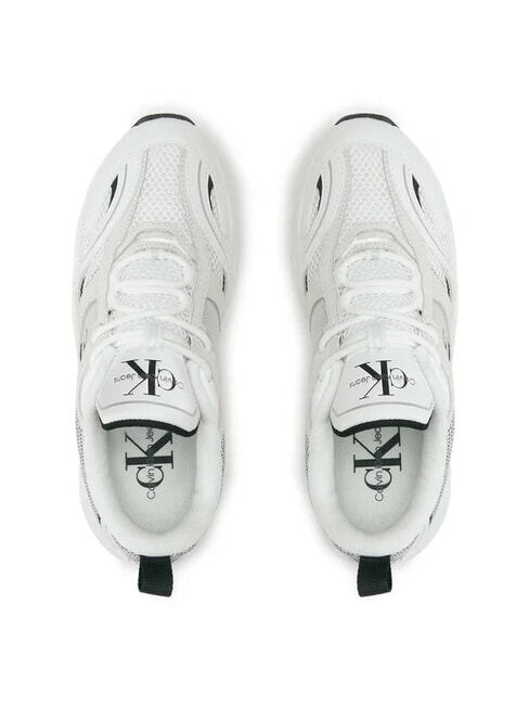 RETRO TENNIS Baskets en mesh et daim blanc - Chaussures Femme