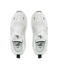 CALVIN KLEIN RETRO TENNIS Baskets en mesh et daim blanc - Chaussures Femme - 5