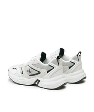 CALVIN KLEIN RETRO TENNIS Baskets en mesh et daim blanc - Chaussures Femme - 6