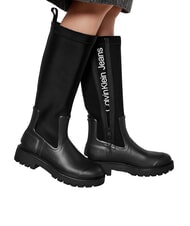 CALVIN KLEIN HIGH RAINBOOT bottes hautes en n&eacute;opr&egrave;ne noir - Chaussures Femme - 7