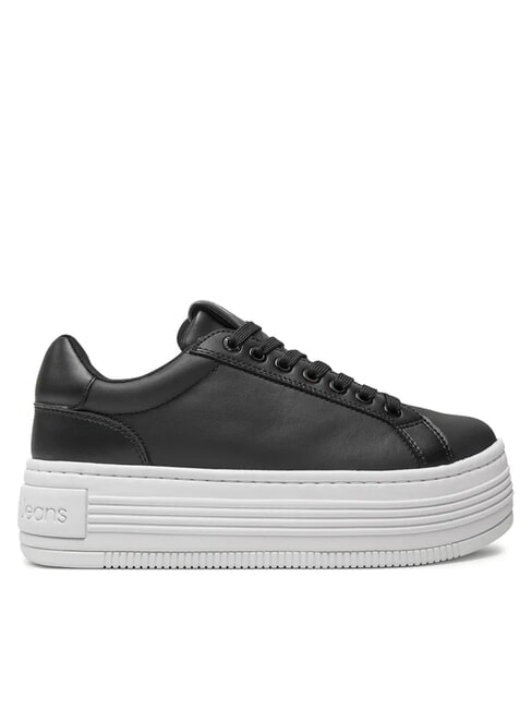 BOLD PLATF LOW Baskets en cuir noir - Chaussures Femme