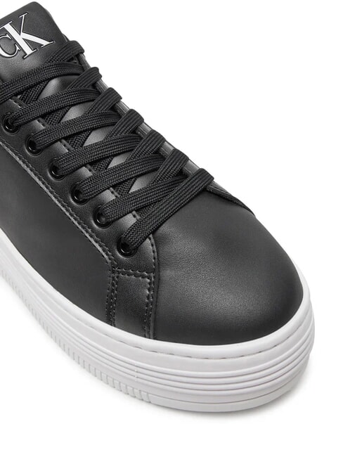 BOLD PLATF LOW Baskets en cuir noir - Chaussures Femme
