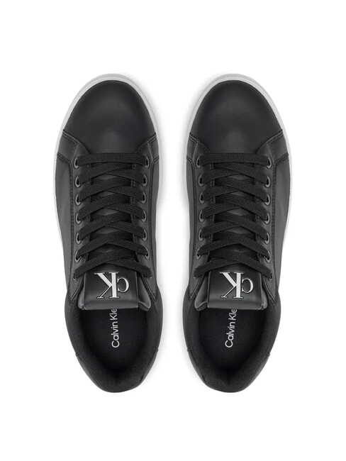 BOLD PLATF LOW Baskets en cuir noir - Chaussures Femme