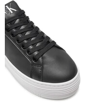 CALVIN KLEIN BOLD PLATF LOW Baskets en cuir noir - Chaussures Femme - 3