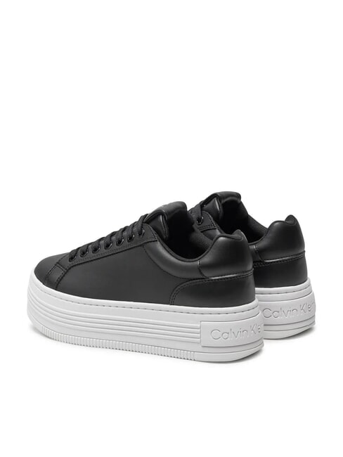 BOLD PLATF LOW Baskets en cuir noir - Chaussures Femme