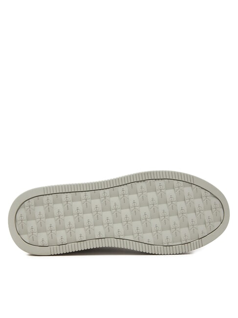 BOLD LOW LACE baskets compens&eacute;es en cuir blanc - Chaussures Femme