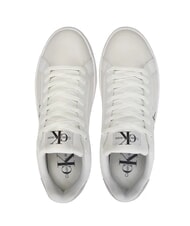 CALVIN KLEIN BOLD LOW LACE baskets compens&eacute;es en cuir blanc - Chaussures Femme - 5