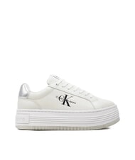 CALVIN KLEIN BOLD LOW LACE baskets compens&eacute;es en cuir blanc - Chaussures Femme - 2