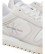 CALVIN KLEIN TOOTHY RUNNER Baskets en cuir blanc - Chaussures Femme - 3