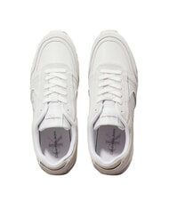 CALVIN KLEIN TOOTHY RUNNER Baskets en cuir blanc - Chaussures Femme - 4