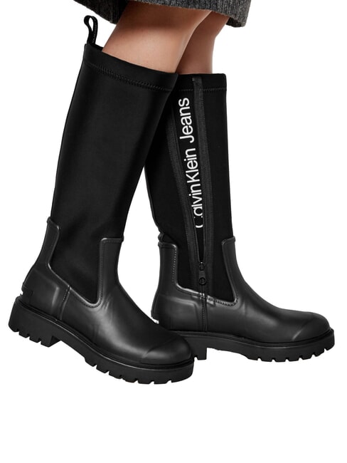 HIGH RAINBOOT bottes hautes en n&eacute;opr&egrave;ne noir - Chaussures Femme