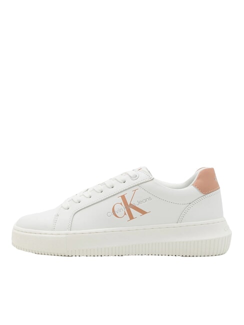 CK JEANS  Chunky Cupsole Baskets en cuir blanc - Chaussures Femme