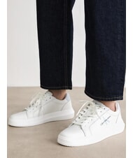 CALVIN KLEIN CK JEANS  Chunky Cupsole Baskets en cuir blanc - Chaussures Femme - 7