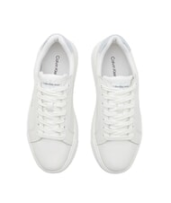 CALVIN KLEIN CK JEANS  Chunky Cupsole Baskets en cuir blanc - Chaussures Femme - 4