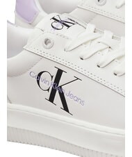 CALVIN KLEIN CK JEANS  Chunky Cupsole Baskets en cuir blanc - Chaussures Femme - 3