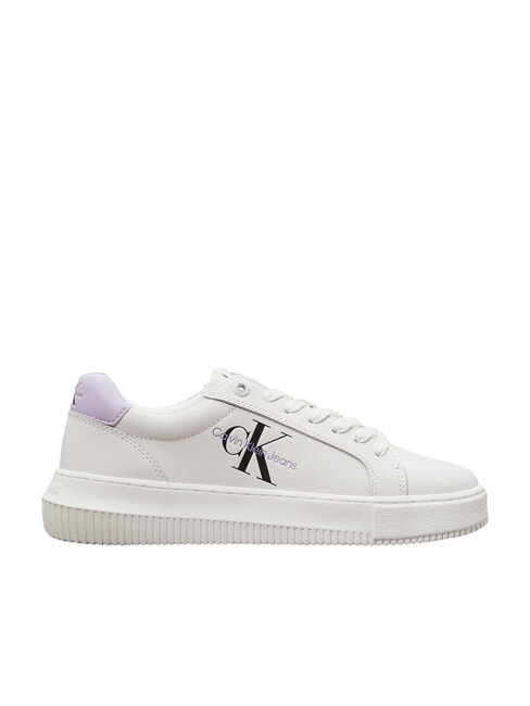 CK JEANS  Chunky Cupsole Baskets en cuir blanc - Chaussures Femme