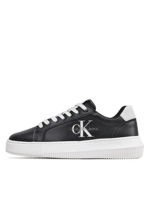 CK JEANS  Chunky Cupsole Baskets en cuir noir - Chaussures Femme