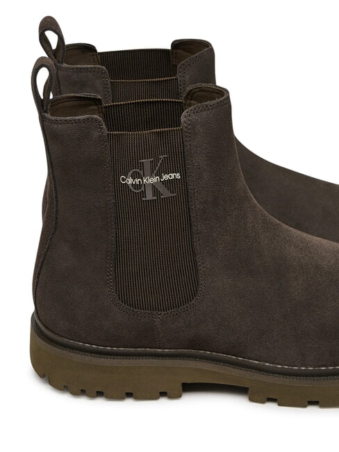 CK JEANS Bottines en daim brun - Chaussures Homme
