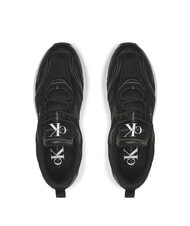 CALVIN KLEIN CK JEANS Retro Tennis Baskets en cuir noir - Chaussures Homme - 5