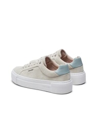 CALVIN KLEIN FLATFORM CUP LACE UP baskets en cuir su&eacute;d&eacute; beige - Chaussures Femme - 5