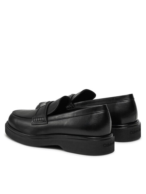 LOAFER W/HW LTH mocassin en cuir noir - Chaussures Femme