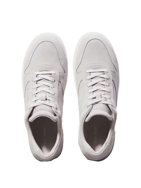 CK Baskets en cuir su&eacute;d&eacute; gris - Chaussures Homme