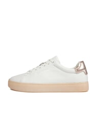 CALVIN KLEIN CUPSOLE LACE UP PEARL Baskets en cuir blanc - Chaussures Femme - 4