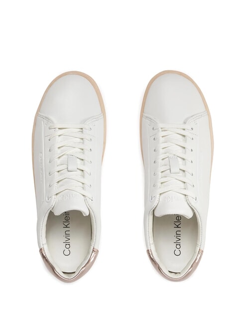 CUPSOLE LACE UP PEARL Baskets en cuir blanc - Chaussures Femme