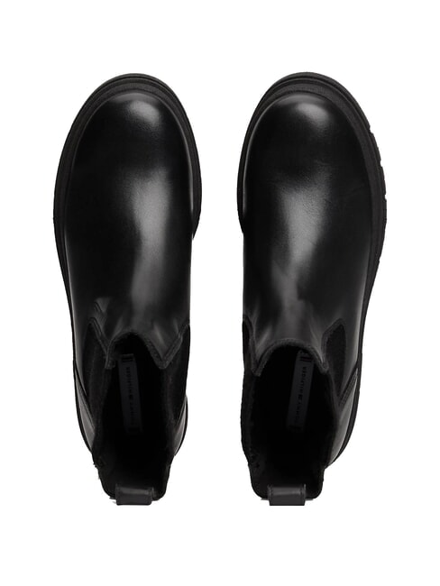 TH bottines Chelsea en cuir noir - Chaussures Femme