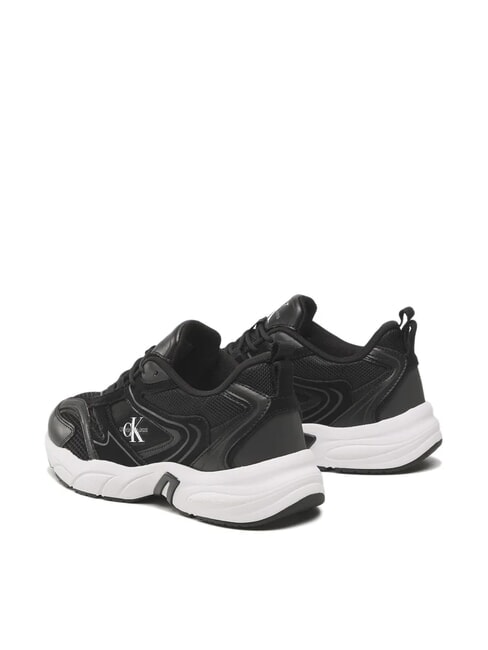 CK JEANS Retro Tennis Baskets en cuir noir - Chaussures Homme