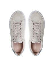 CALVIN KLEIN FLATFORM CUP LACE UP baskets en cuir su&eacute;d&eacute; beige - Chaussures Femme - 4