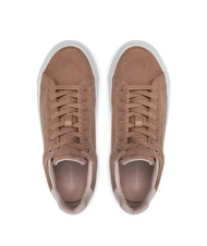 CALVIN KLEIN FLATFORM CUP LACE UP baskets en cuir su&eacute;d&eacute; brun - Chaussures Femme - 4