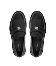 CALVIN KLEIN LOAFER W/HW LTH mocassin en cuir noir - Chaussures Femme - 4