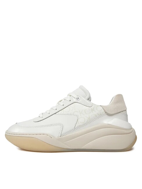 WEDGE MONO Baskets en cuir blanc - Chaussures Femme