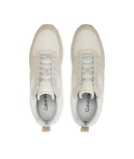 CALVIN KLEIN RUNNER LACE UP SAFF Baskets en cuir gris - Chaussures Femme - 4