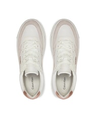 CALVIN KLEIN FF CUPSOLE LACE UP Baskets en cuir blanc - Chaussures Femme - 4