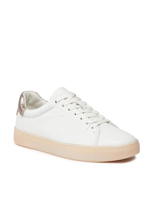 CUPSOLE LACE UP PEARL Baskets en cuir blanc - Chaussures Femme